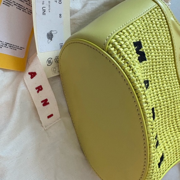 Marni Lime Woven Mini Bag - Picture 2 of 4